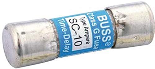 Eaton Bussmann SC-10 Class G Fuse, SC, Fast-Acting, Current Limiting Fuse, 10 A, Rejection, Interrupt Rating of 100 kA at 600 Vac and 10 kA at 170 Vdc