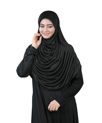 Image of Mehar Hijab Stretchable Frilled Hijab Scarf for Muslim Women | Soft Polyester Stylish Hijab for Women & Teenagers Faeezah Hijab