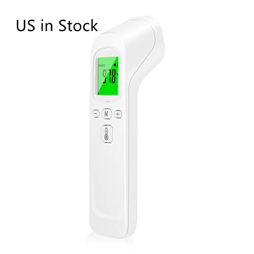 Forehead Thermometer Non-Contact Digital Infrared Thermometer with 3 Colors Display Fever Alarm Body