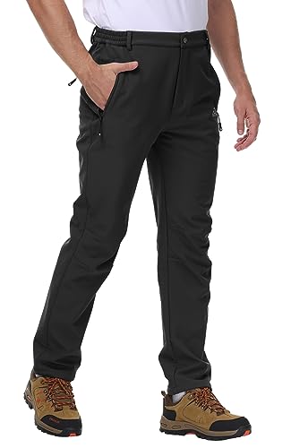 YSENTO Mens Waterproof Walking Fleece Lined Trousers Winter Thermal Ski Hiking Outdoor Overtrouser - Image 5