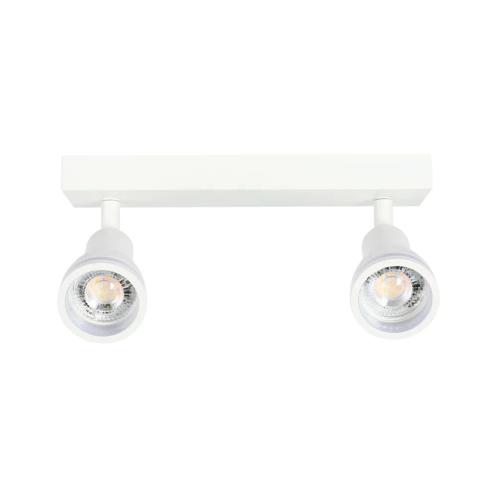 TEKLED Luma Cylindro GU10 Spotlight, Adjustable, 2-Way, White