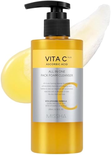 MISSHA Vita C Nettoyant visage Bubble Foam contre le teint terne et les pores dilatés