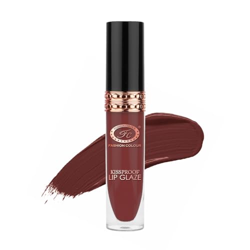 Image of Fashion Colour Kissproof Lip Glaze Lipstick | Upto 12 Hours Stay | Velvet Texture | Non Transfer Lipstick Waterproof | Highly Pigmented | Lipstick For Women | 7g (Kimono)