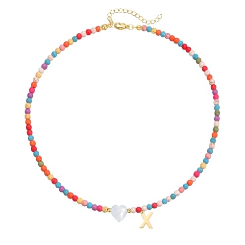 Collier ras du cou en acier inoxydable plaqué or 18K avec lettre initiale
