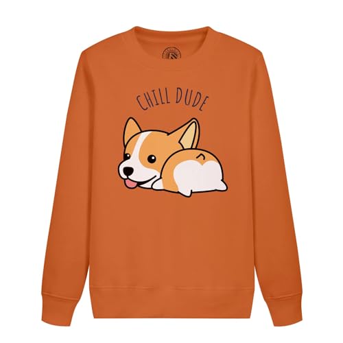 Sweatshirt enfant Chill Dude résistant et facile à laver motif chien rigolo