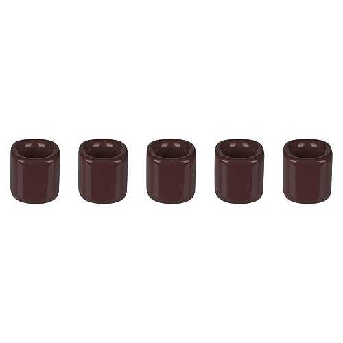 Mega Candles 5 pcs Brown 1/2 Inch Diameter Ceramic Chime Ritual Spell Candle Holders Great for Casting Chimes Meditation Rituals Spells Vigil Witchcraft Wiccan Supplies