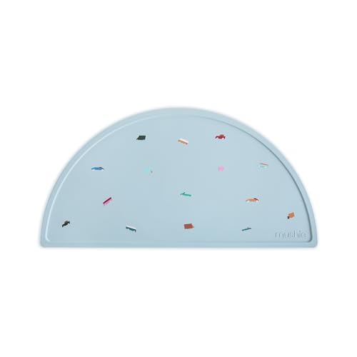 Image of mushie Silicone Placemat for Kids | BPA-Free Non-Slip Design (Retro Cars)