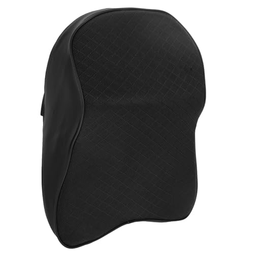 BATHVEVE Almohada Cuello de Espuma Viscoelástica Negra, Soporte Cervical Ajustable para Reposacabezas de Coche y Silla de Oficina, Almohada de Viaje Multifuncional para Conductor y