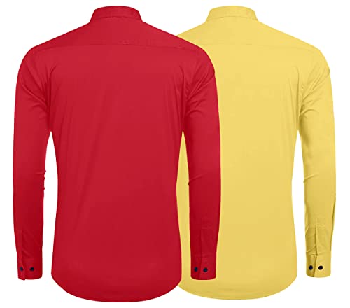 Image of Zombom Men's Regular Fit Cotton Blend Printed Full Sleeve Casual Shirts