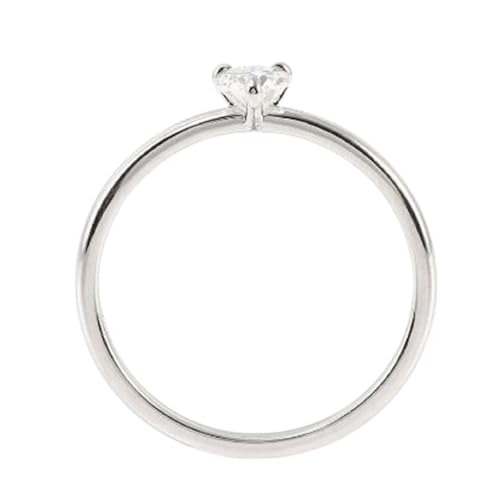 Bague de mariage en argent massif 925 et moissanite éclatante d'avril