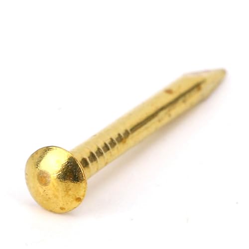 100 Piezas Clavos Cabeza Redonda de Latón para Bisagras de Muebles, Kit de Clavos de Hardware de Muebles con Longitudes 10mm, 15mm, 18mm y 22mm miniatura 6