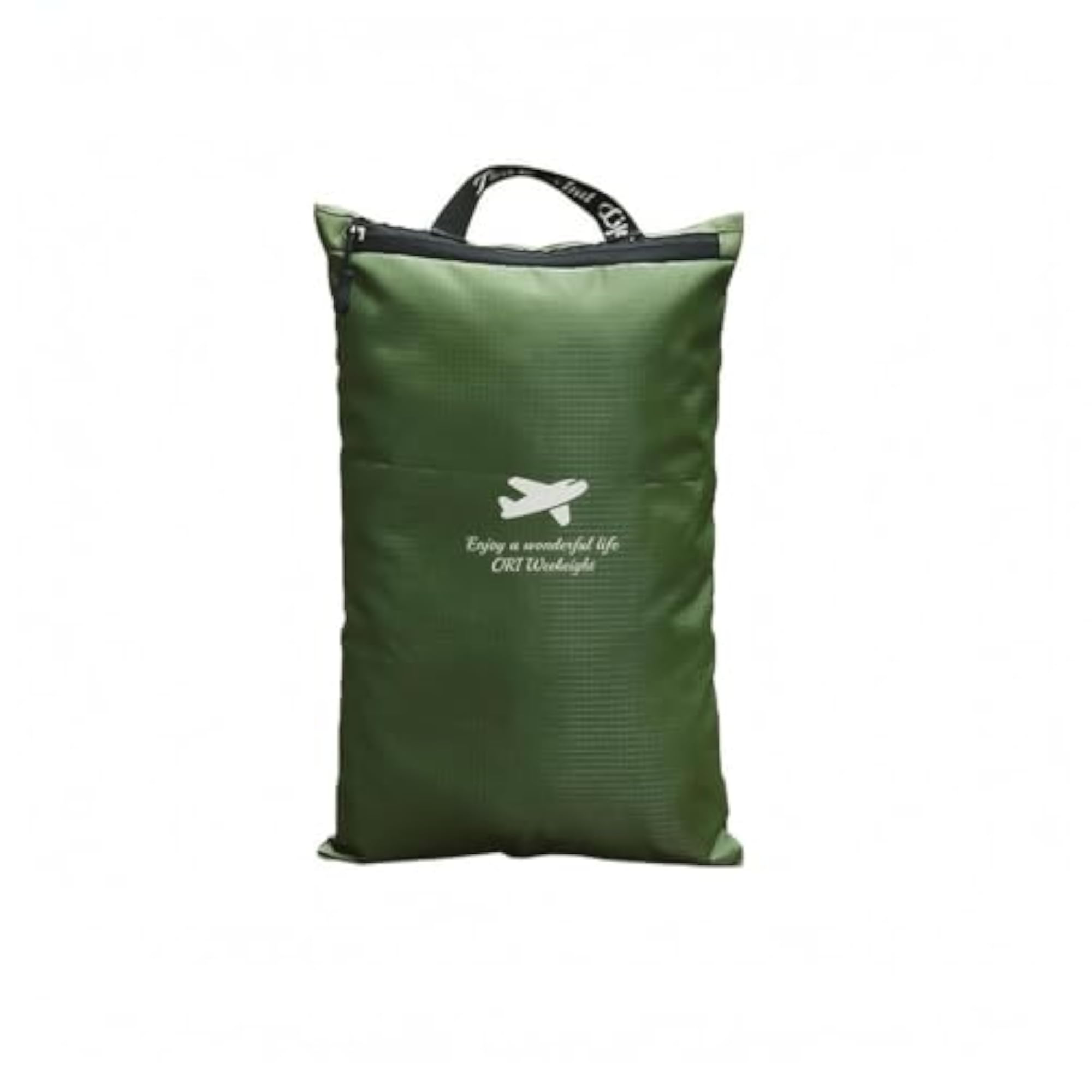Zippered Waterproof Storage Bag with Carry Handle, Green