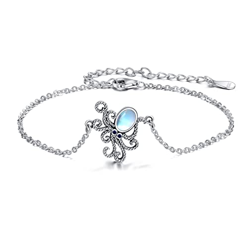 Yfn Octopus Anklet For Women Sterling Silver Ocean Animal Adjustable Ankle Bracelets Beach Jewelry Gifts For Women Girls #TOP7