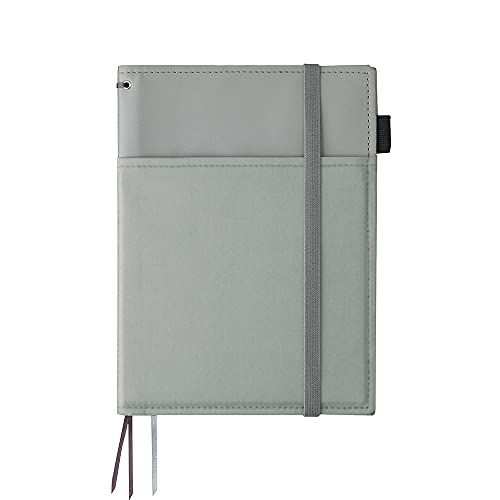 Carnet de notes ligné A5 KOKUYO Systemic gris couverture cuir - 2