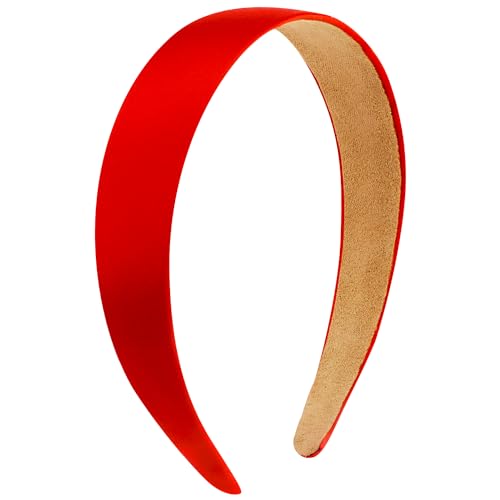 SuPoo Red Headbands for Women Girls Silk Satin Headbands Non Slip Fashion DIY Hair Band Trendy y2k Holiday Hair Accessories Diademas Para Mujer