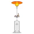 VORTEXTOVE Propane Patio Heater,48000BTU Outdoor Gas Heater with Ignition Systems and Wheels, Stainless Steel Deck Heater for Backyard Garden Restaurant Cafes,Double-Layer Burner,Cover Up 200 Sq.ft