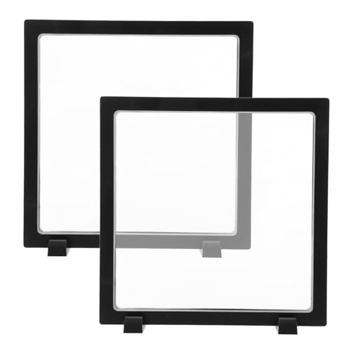 ibasenice 2pcs Badge Storage Box Badge Display Case Pin Frame Display Case Jewelry Display Cases Display Stand Holder Enamel Pin Display Frame Floating Display Souvenir Display Black Plastic