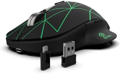 INCA IWM-551T Kablosuz,Şarj edilebilir, 4 Farklı Değişebilen Led Işıklı, Sessiz Tuş, Tyep-C ve Usb Çİft Alıcı,1600 Dpi,7 Tuş, Led Aç/Kapa Tuşu, 15M Çekim Mesafesi - Görsel 4