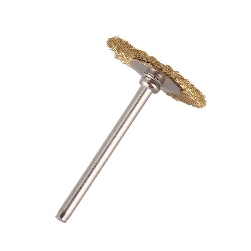 yaoqijie 20 X Brass Wire Brush Round Brushes Disc Brush Pot Brush 25MM