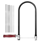 TAIANJI Laubsäge Set Laubsägebogen Feinsäge für Metall Holz mit 8 Sägeblätter (4#6#8#10#)...
