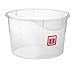 Rubbermaid Commercial Products 1981132 Round Plastic Food Storage Container, Red Label, 12 Quart, Clear