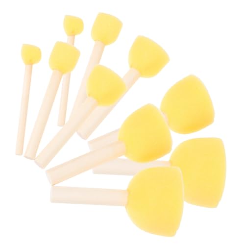 NOLITOY 30 Piezas Pinceles Esponja Redondos para Herramientas de Pintura con Cabeza de Hongo Accesorios Versátiles para Manualidades Diario y Graffiti