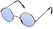 BuyTheBeatles John Lennon Round Lens Sunglasses, Light Blue