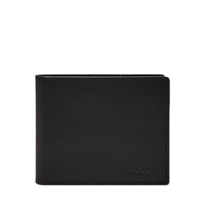Fossil Men’s Derrick RFID-Blocking Leather Bifold Wallet with Flip ID Window for Men