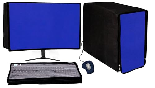 Computer Desktop 3 Pcs PVC Cover Set – Water-Resistant Dust Protection for Monitor, CPU & Keyboard | Extra Zip Closure | Ideal for Office, Home & Business Use (22 Inch) Computer Desktop 3 Pcs PVC Cover Set – Water-Resistant Dust Protection for Monitor, CPU & Keyboard | Extra Zip Closure | Ideal for Office, Home & Business Use (22 Inch)