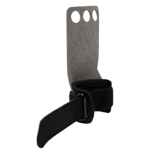 Image of Bear KompleX 2-3 Hole Carbon Hand Grips for Weight Lifting, Cross Training and Gymnastics, Durable Workout Grips with Wrist Wraps, Comfortable Lifting Straps & Workout for Gymnastic Bars