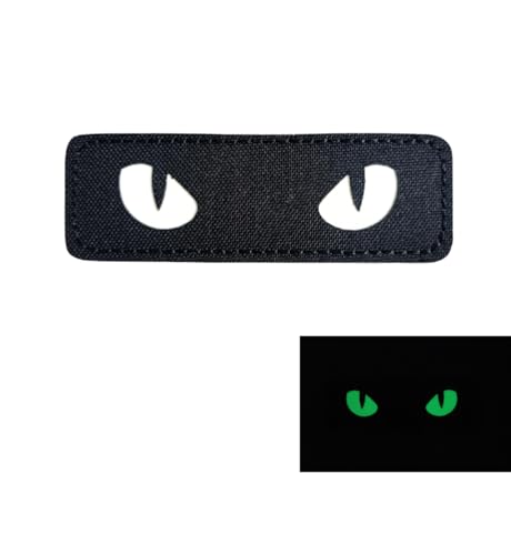 Parche Brillante en la Oscuridad. Parche para Mochila Táctica Militar, Chaleco Crossfit, Gorra. (Ojos)