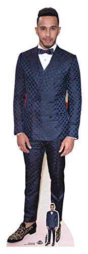 Star Cutouts Ltd Lewis Hamilton Kartonnen standaard, levensgroot formaat, met mini-uitsnijding, rood tapijt, karton, meerkleurig, 174 x 54 x 174 cm