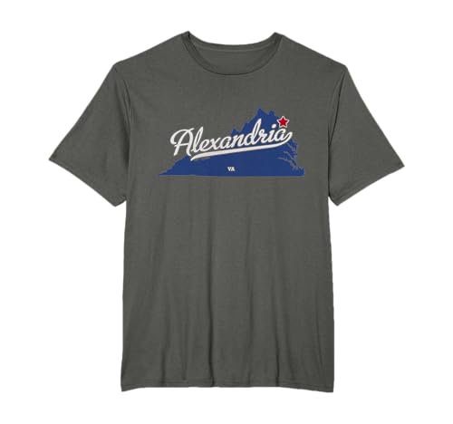 Alexandria Virginia VA Map T-Shirt