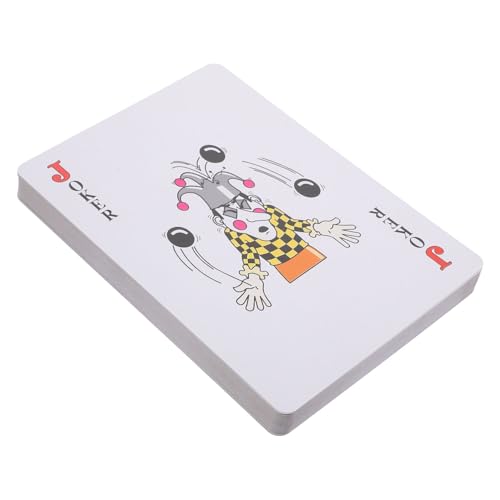 BESTonZON Große Spielkarten XXL Pokerkarten Aus Beschichtetem Papier Partyspiel Für Altersgruppen Familienunterhaltung Requisiten Und Tricks