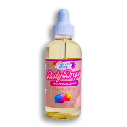 Canvas Beauty Body Drops Canvas Blossoms Floral Fragrance Body Oil with Coconut Oil Hydrating Body Drops for Radiant Skin 4 oz