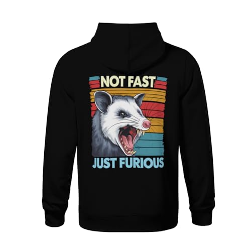 Kids Funny Not Fast Just Furious Angry Opossum Boys Girls Lightweight Kangaroo Pocket Fleece Hoodies3