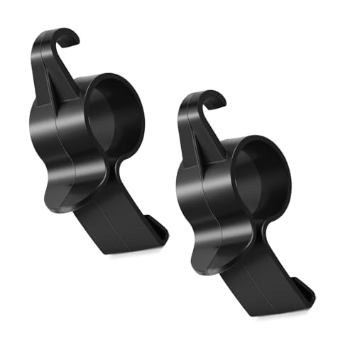 Hugwits 2 Pcs Black Car Umbrella Holder, Multifunctional Trunk Hooks Hanger Clips, Plastic Car Storage Hook, Universal for Most Cars