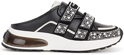 Karl Lagerfeld Paris Women's Devora Slip On Trendy Sneaker Mule, Black/White, 7 | Image 4