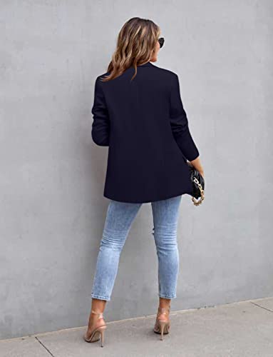 CRAZY GRID Womens Casual Blazer Jacket Long Sleeve Open Front Work Office Blazer Lapel Button Jacket3