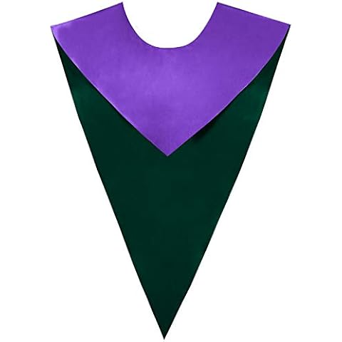 Estola unisex reversible en forma de V, color morado y verde de IvyRobes Cover