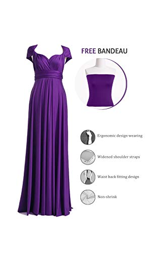 Image of 72styles Infinity Dress with Bandeau, Convertible Bridesmaid Dress, Long, Plus Size, Multi-Way Dress, Twist Wrap Dress