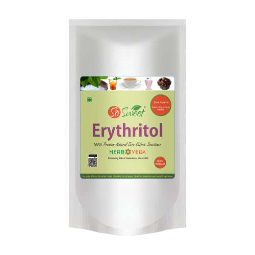 So Sweet Erythritol Sugar-Free Natural Sweetener - 1kg, Zero Calorie, Zero Carb, Diabetic Friendly, Ideal for Keto and Low-Carb Diets, Perfect for Baking, Cooking, and Sweetening Beverages