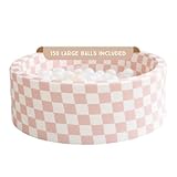 Ball Pit for Babies 6 Month to 6 Years Old with 150 Balls Included - Ball Pit for Toddlers 1-3 - Baby Ball Pit with Balls Included - Pink Ball Pit