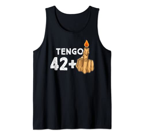 42+1 Dedo Medio Vela De Cumpleaños Para El 43º Cumpleaños Camiseta sin Mangas