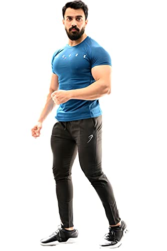 Image of FUAARK Men's Round Neck Slim fit Gym & Active wear Sports T-Shirt for Workout & Casual Wear