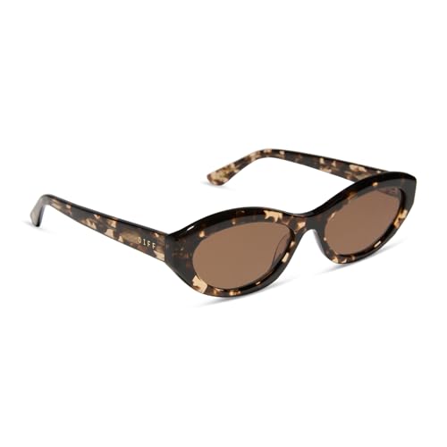 DIFF | Jessie James Decker Dolce Bella Cat Eye Sunglasses for Women UV400 Protection, Espresso Tortoise + Brown3