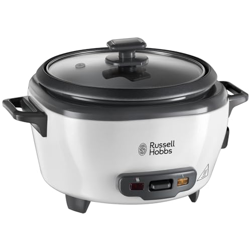 Russell Hobbs Electric Rice Cooker - 1.2kg (6 Portion - 145g per serving) Removable non stick bowl Dishwasher-safe bowl & lid Steamer basket measuring cup & spoon inc Energy saving 300W 27030