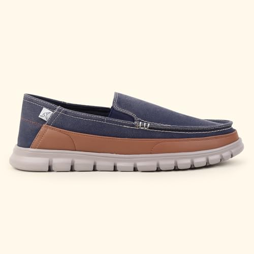 Image of YOHO Loafers for Men | Comfortable Slip on Shoes | Durable Denim Upper | Cushioned Lightweight Footwear | Lofos 101