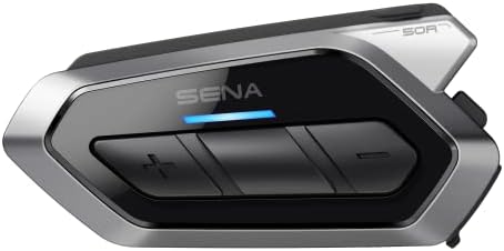 Sena 50R Motorrad Bluetooth Kommunikationssystem mit 3-Tasten Bedieneinheit und Sound by Harman Kardon, integriertem Mesh Intercom System und Premium Mikrofon & Lautsprechern