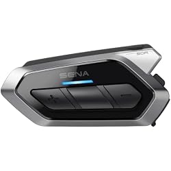 Sena 50R 3-Button Motorcycle Bluetooth Headset w/Sound by Harman Kardon Integrated Mesh Intercom System Premium Microphone & Speakers